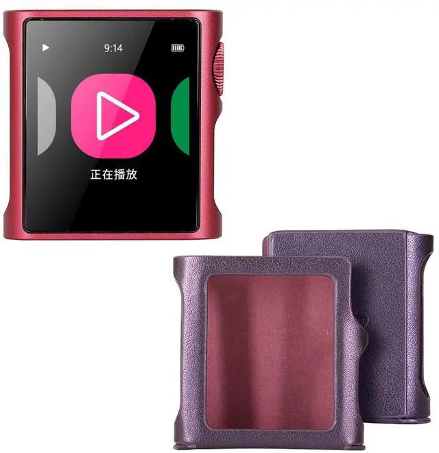Main image of M0 Pura Mini MP3 Player with Case, Bluetooth 5.0, 1.7 * 1.7inch Premium DAC Digital Audio Player HD Touch Screen, Support to 2TB, USB Type-C 3.5mm Jacks, Volume Konb (Berry Purple)