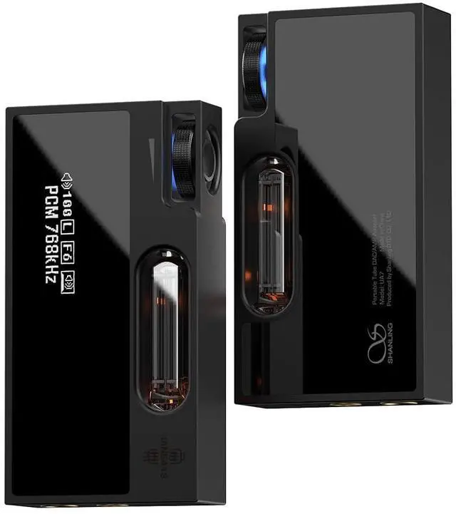 Main image of UA7 Portable Headphone Amplifier USB DAC AMP Dongle with Dual JAN6418 Tubes, High-End Tube Flavoring Hi-Fi Sound, Support 768kHz/32bit DSD512, 577mW Output, 3.5mm+4.4mm Jack, Black