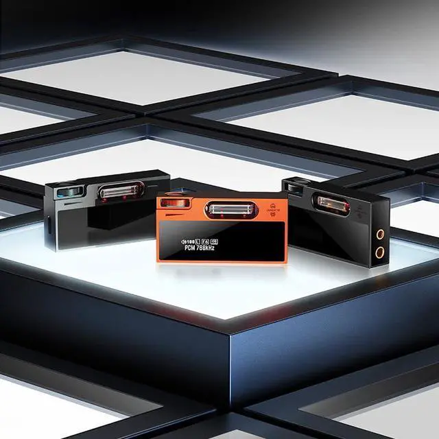 Alt view image 2 of 7 - UA7 Portable Headphone Amplifier USB DAC AMP Dongle with Dual JAN6418 Tubes, High-End Tube Flavoring Hi-Fi Sound, Support 768kHz/32bit DSD512, 577mW Output, 3.5mm+4.4mm Jack, Black