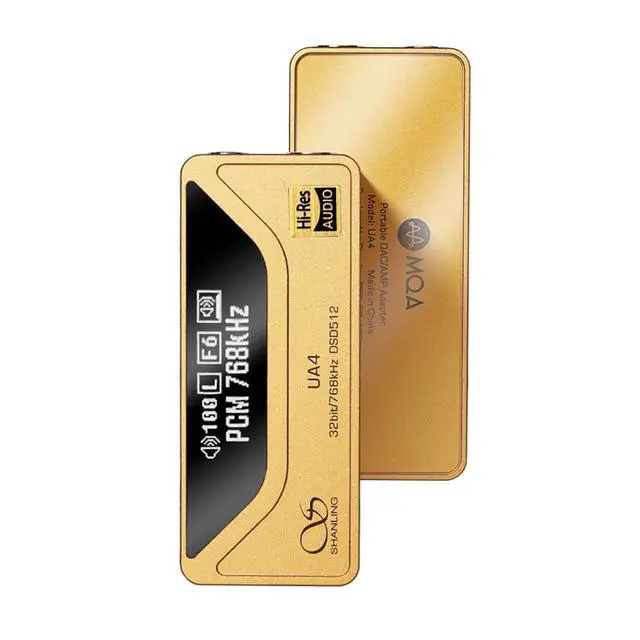 Alt view image 7 of 7 - UA4 Headphone Amplifier,Portable USB DAC AMP,Support MQA 16X,768kHz DSD512,dongle Volume Control,3.5/4.4mm up to 237mW@32 Output,High Driving Power for Android/iOS/Mac/Windows(Golden)