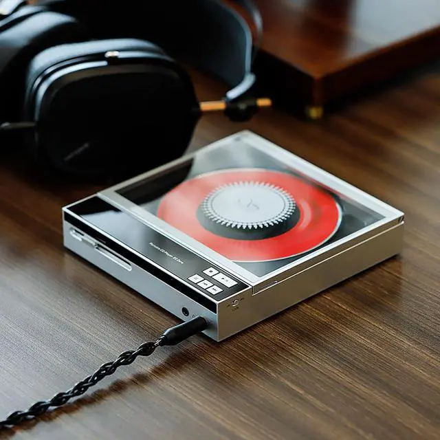 Alt view image 7 of 7 - EC Zero Portable CD Player, Support AK4493S DAC, 768kHz/32bit & DSD512, Hi-Res HiFi EC Zero AKM CD Player with CD Ripping, 4.4mm/3.5mm/Coaxial/LINE Output, 5500mAh Battery, 836mW@32