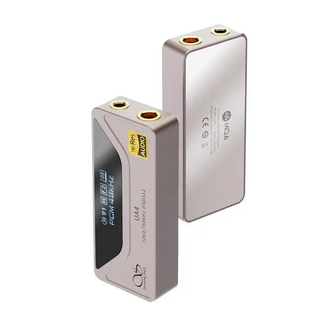 Alt view image 7 of 7 - UA4 Headphone Amplifier, Portable USB DAC AMP, Support MQA 16X,768kHz DSD512,High Driving Power for Android/iOS/Mac/Windows,Dongle Volume Control,3.5/4.4mm up to 237mW@32 Output (Titanium)