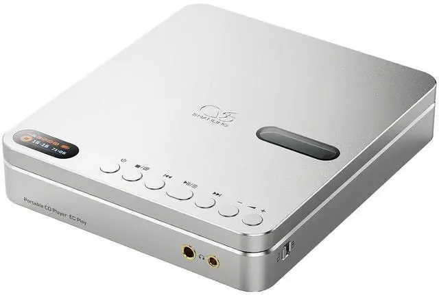 Main image of EC Play Portable CD Player, Hi-Fi CD Player with Dual CS43198 DAC & 700mW Balanced Output, Bluetooth 6.0 LDAC Receiver, USB DAC 384kHz/32bit, 12H Battery, 4.4mm/3.5mm/Coaxial Output(Silver)