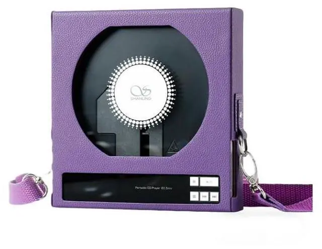 Main image of EC Zero AKM Portable CD Player with Leather Case Purple, Support AK4493S DAC, 768kHz/32bit & DSD512, Hi-Res HiFi EC Zero CD Player with CD Ripping, 4.4mm/3.5mm/Coaxial/LINE Output