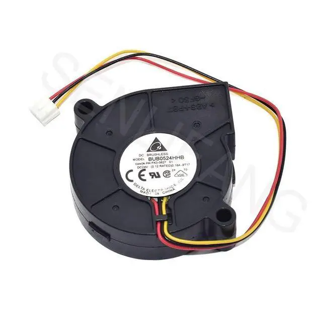 Alt view image 2 of 2 - New BUB0524HHB for 3D Printer Blower 5CM Turbine Cooling Fan 5015 24V 0.18A 3-Line Aserver Inverter