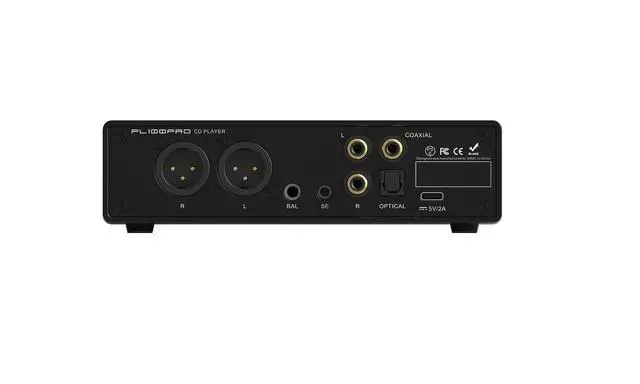 Alt view image 2 of 7 - PL100PRO CD Player 2*CS43131 High-End DAC Chips RCA/Optical/Coaxial/XLR Balanced /3.5mm&4.4mm Headphone Output 200mW 32, Lossless MQA Playback, CD-R/CD-RW/MP3 Disc with Remote Control (Black)