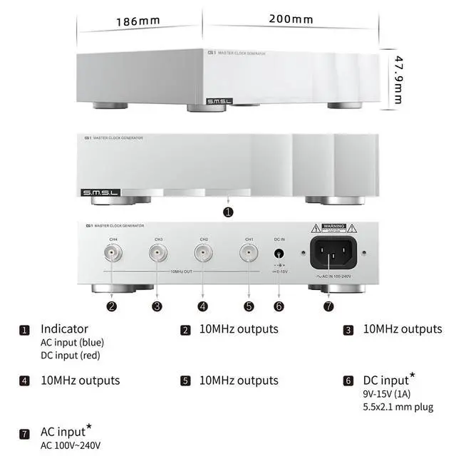 Alt view image 2 of 7 - G1 First External Master Clock 10MHz digital audio SC-CUT OCXO, for Hi-Fi Audio Systems Output impedance adaptive for CD player/media player/DAC, Multi Channel Drive, for D200/PL200T/T2/D2R/PA200