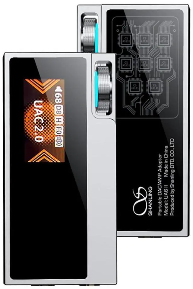 Main image of UA6 II Portable Headphone Amplifier, The First 8×CS43131 Flagship USB Dongle DAC AMP, 133dB SNR, Supports 768kHz/32bit & DSD512, 365mW@32 Balanced Output, 3.5mm+4.4mm Jacks, Silver