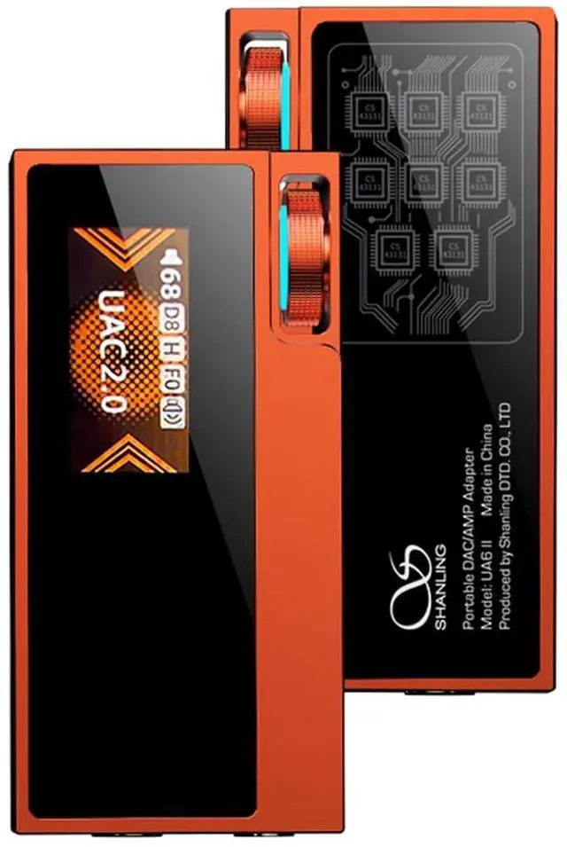 Main image of UA6 II Portable Headphone Amplifier, The First 8×CS43131 Flagship USB Dongle DAC AMP, 133dB SNR, Supports 768kHz/32bit & DSD512, 365mW@32 Balanced Output, 3.5mm+4.4mm Jacks, Orange