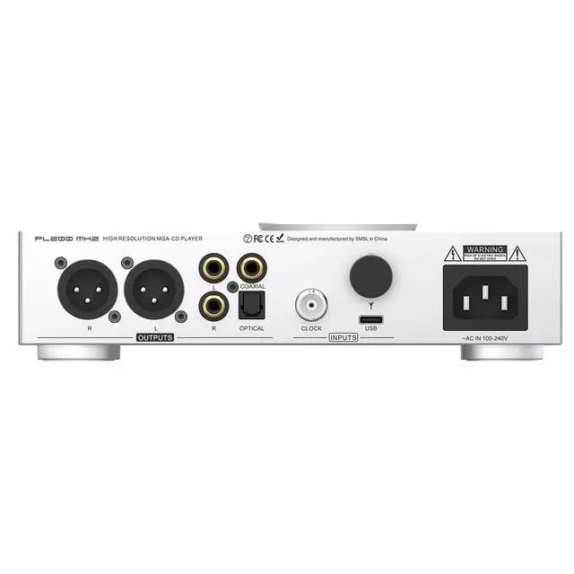 Alt view image 2 of 7 - PL200 MK2 MQA-CD Player,All-in-One CD Player, DAC & HP AMP, Hi-End DAC chip ES9039Q2M, Bluetooth transmitter, Seamless Playback,32-bit/768kHz DSD512,USB/BT/CD input, RCA/XLR/HP/COAX/OPT/BT output