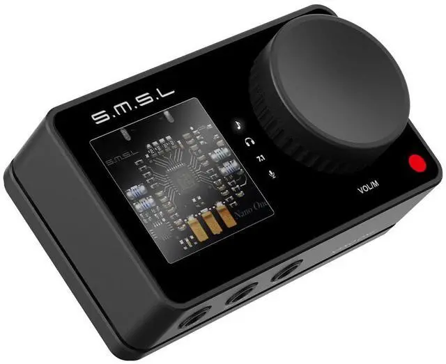 Main image of Nano ONE Pro External Sound Card, Hi-Fi DSP Chip,Virtual 7.1 Surround Sound, for Windows/Mac/Phone/Live Stream/Game,3.5mm Headphone Output, Mic in, Plug and Play Driverless (Black)