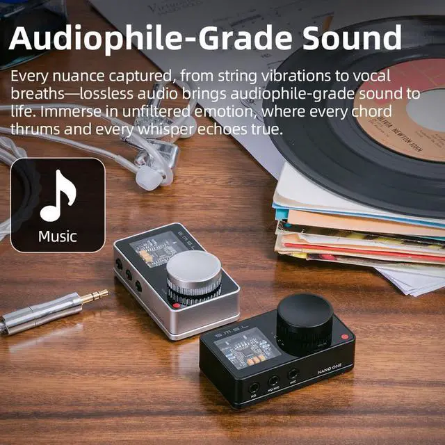 Alt view image 7 of 7 - Nano ONE Pro External Sound Card, Hi-Fi DSP Chip,Virtual 7.1 Surround Sound, for Windows/Mac/Phone/Live Stream/Game,3.5mm Headphone Output, Mic in, Plug and Play Driverless (Black)
