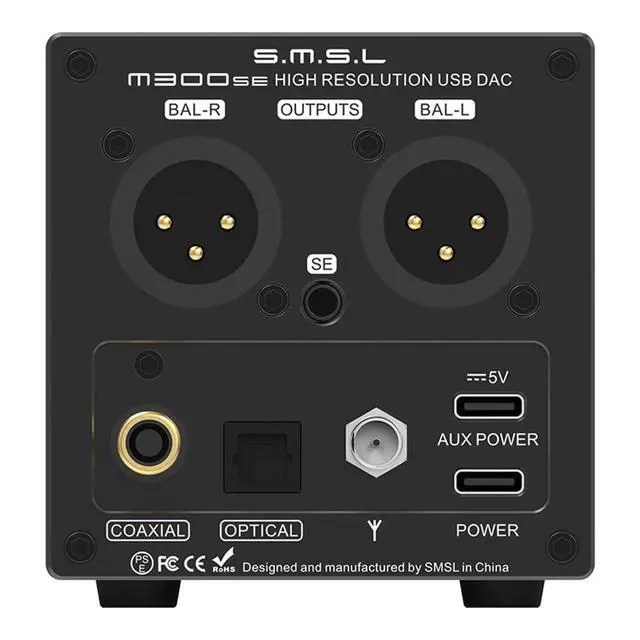 Alt view image 2 of 7 - Upgraded M300SE HiFi Headphone Amplifier, 2PCS of CS43131 MQA Audio DAC, USB/Optical/Coaxial/Bluetooth Input DSD MQA XMOS Balanced XLR Output THD+N 0.00013% with Remote Control