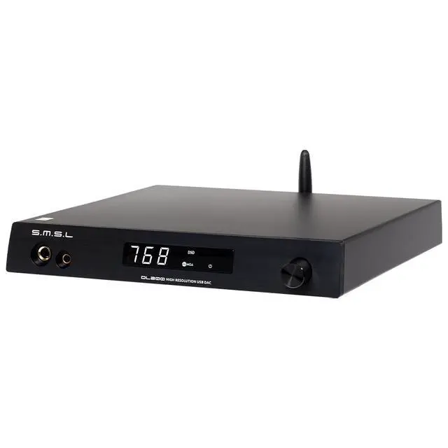 Alt view image 3 of 6 - DL200 Audio Headphone Amplifier ES9039Q2M Chip High-end MQA XMOS PCM768kHz/32bit DSD512 USB/Optical/Coaxial/Bluetooth Input THD+N 0.00006% with Remote Control