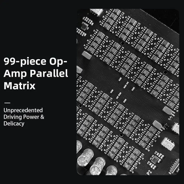 Alt view image 4 of 7 - V.M.V P2 MK2 (Upgraded) Hi-Res Headphone Amplifier,Full Balanced, 99-piece Op-Amp Parallel Matrix, SNR 135dB, THD+N 0.00006%, Hi-End Preamp High Output Power 16/14W, 32/8W, with USB Port