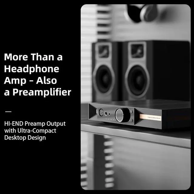 Alt view image 6 of 7 - V.M.V P2 MK2 (Upgraded) Hi-Res Headphone Amplifier,Full Balanced, 99-piece Op-Amp Parallel Matrix, SNR 135dB, THD+N 0.00006%, Hi-End Preamp High Output Power 16/14W, 32/8W, with USB Port