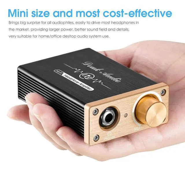 Alt view image 5 of 6 - U3 Headphone Amps, Mini Hi-Fi Amplifier for Home Desktop PC 6.35mm / 3.5mm Headsets, Class A, RCA Input, DC 5V