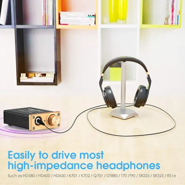 Alt view image 4 of 6 - U3 Headphone Amps, Mini Hi-Fi Amplifier for Home Desktop PC 6.35mm / 3.5mm Headsets, Class A, RCA Input, DC 5V