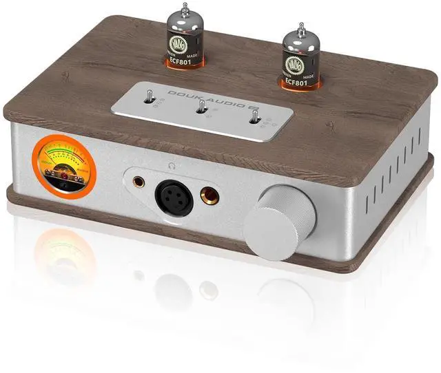 Main image of Tube Headphone Amp: for XLR, 4.4mm, 6.35mm HiFi Headphones, Stereo Preamplifier for Amplifiers, Speakers, Home Desktop Audio System, with VU Meter & German Valvo Vacuum Tubes (E2)