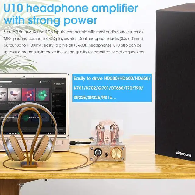 Alt view image 3 of 7 - U10 Mini Tube Headphone Amplifier HIFI Stereo Preamp for Home Speaker