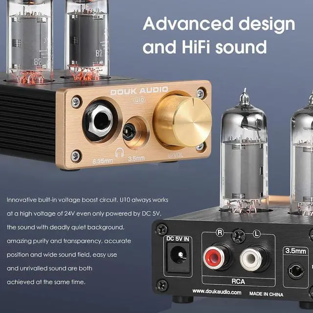 Alt view image 4 of 7 - U10 Mini Tube Headphone Amplifier HIFI Stereo Preamp for Home Speaker