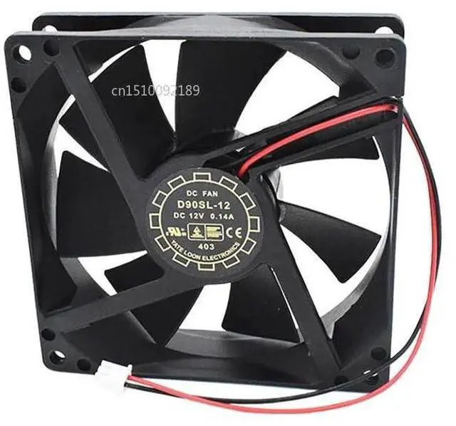Main image of for Y.L Fan D90SL-12 DC 12V 0.14A 92x92x25mm 2-Pin Server Square Fan