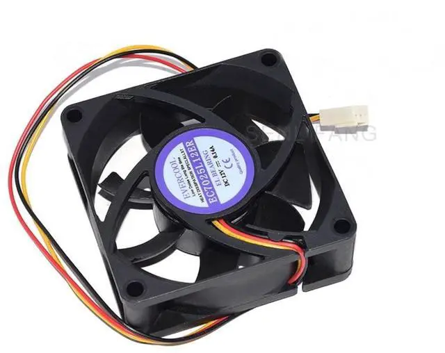 Main image of New for EC7025L12ER 7025 70x70x25mm DC12V 0.14A 70 MM Three Wires Server Cooling Fan