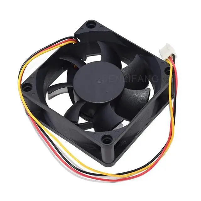Alt view image 4 of 4 - New for EC7025L12ER 7025 70x70x25mm DC12V 0.14A 70 MM Three Wires Server Cooling Fan
