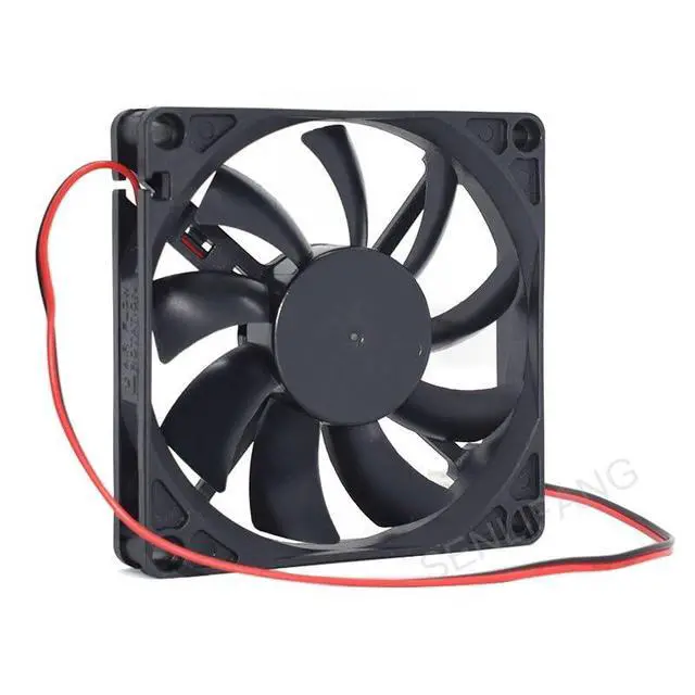 Alt view image 4 of 5 - New 8CM Square Cooling JF0815S1UR-R DC 12V 0.34A 80x80x15mm 2-Wire Server Cooler Fan