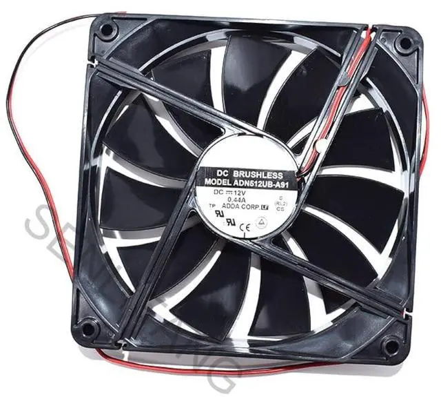 Main image of New Cooler ADN512UB-A91 1U 2 Lines DC 12V 0.44A 135 * 135 * 25mm Server Cooling Fan