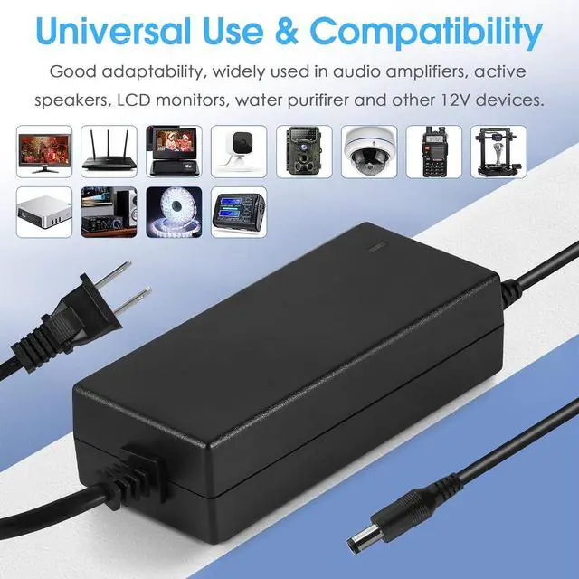Alt view image 3 of 7 - AC 100-240V DC 12V3.5A Power Supply Adapter Charger for Amplifier/Speaker