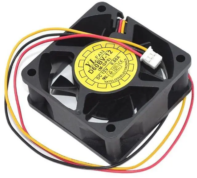 Main image of for D60BV-12 Server Cooling Fan 60 * 60 * 25MM 6025 6CM 3Pin DC12V 0.50A