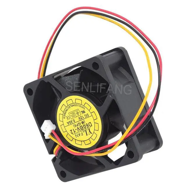 Alt view image 3 of 5 - for D60BV-12 Server Cooling Fan 60 * 60 * 25MM 6025 6CM 3Pin DC12V 0.50A