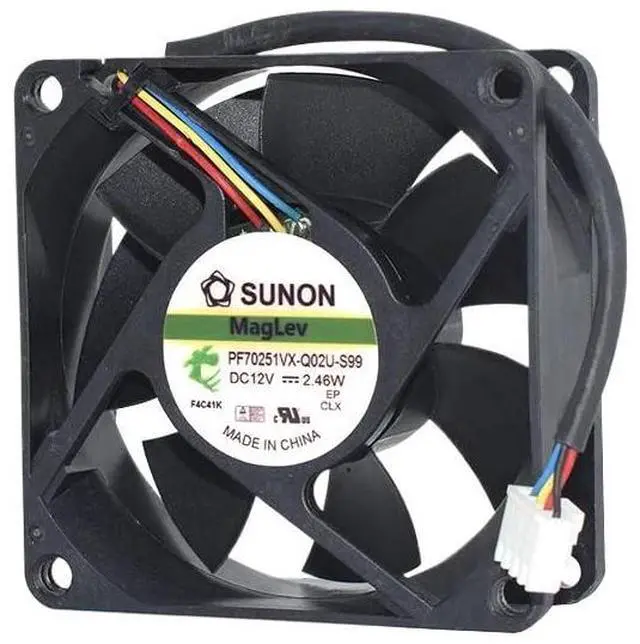 Main image of for PF70251VX-Q02U-S99 Cooler DC 12V 2.46W 70x70x25mm 7CM 7025 4-Wire Server Cooling Fan