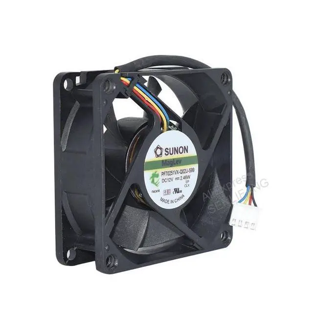 Alt view image 3 of 5 - for PF70251VX-Q02U-S99 Cooler DC 12V 2.46W 70x70x25mm 7CM 7025 4-Wire Server Cooling Fan