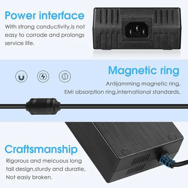 Alt view image 5 of 7 - 48V10A DC Power Supply Adapter 480W 100-240V Transformer for Amplifier