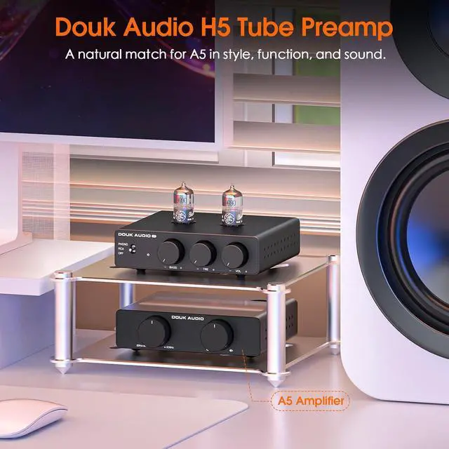 Alt view image 2 of 7 - Tube Preamp MM Phono Stage HiFi Stereo Preamplifier w/Low Pass Filter, SUB Out