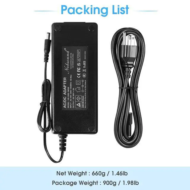 Alt view image 7 of 7 - 180W 36V/5A DC Power Supply Adapter Charger AC 100-240V Transformer