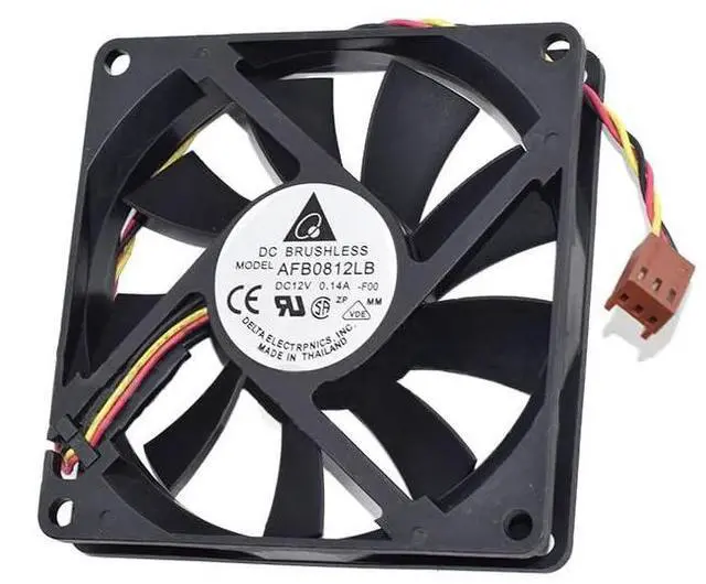 Main image of for AFB0812LB Cooling Fan 8CM 8015 80X80X15MM DC 12V 0.14A 3Lines Server Inverter Blower Axial Cooler
