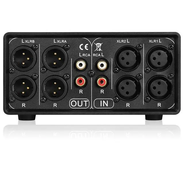Alt view image 7 of 7 - Little Bear MC3 3-IN-3-OUT XLR Balanced/RCA Stereo Converter Audio Selector Splitter Box Passive Preamp XLR to RCA Audio Switch (XLR & RCA)