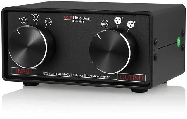 Main image of Little Bear MC3 3-IN-3-OUT XLR Balanced/RCA Stereo Converter Audio Selector Splitter Box Passive Preamp XLR to RCA Audio Switch (XLR & RCA)