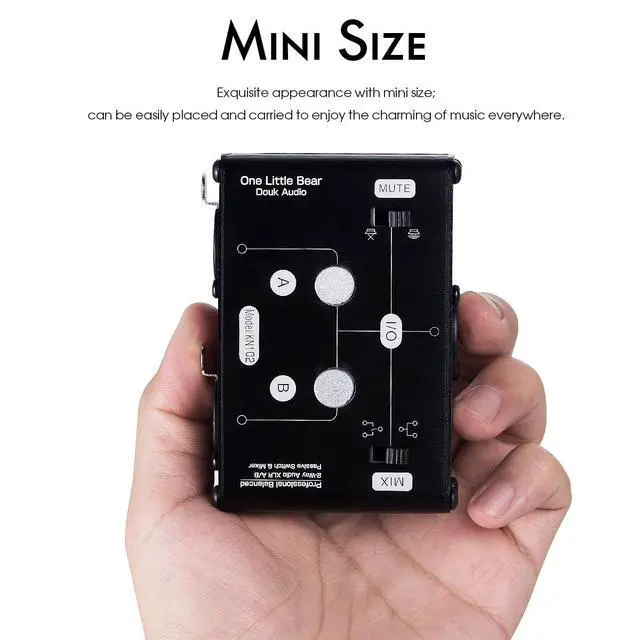 Alt view image 4 of 7 - 2 Way XLR Balanced Stereo Audio Switcher Passive A/B Mini Switch Box Mixer Sound Splitter (KN102, 2-IN-1-OUT)