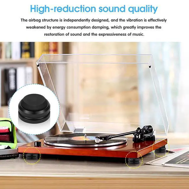 Alt view image 3 of 7 - 4PCS HiFi Speakers Isolation Stand Feet Amplifier Pads DAC CD Players Base