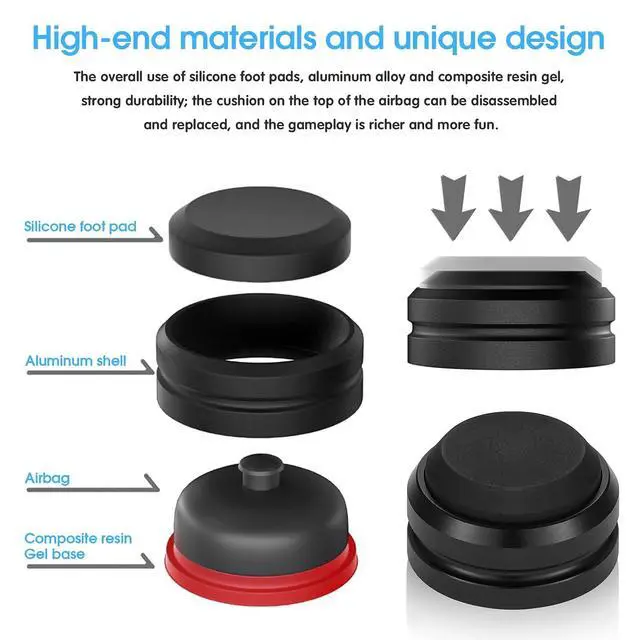 Alt view image 4 of 7 - 4PCS HiFi Speakers Isolation Stand Feet Amplifier Pads DAC CD Players Base