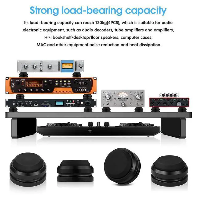 Alt view image 5 of 7 - 4PCS HiFi Speakers Isolation Stand Feet Amplifier Pads DAC CD Players Base