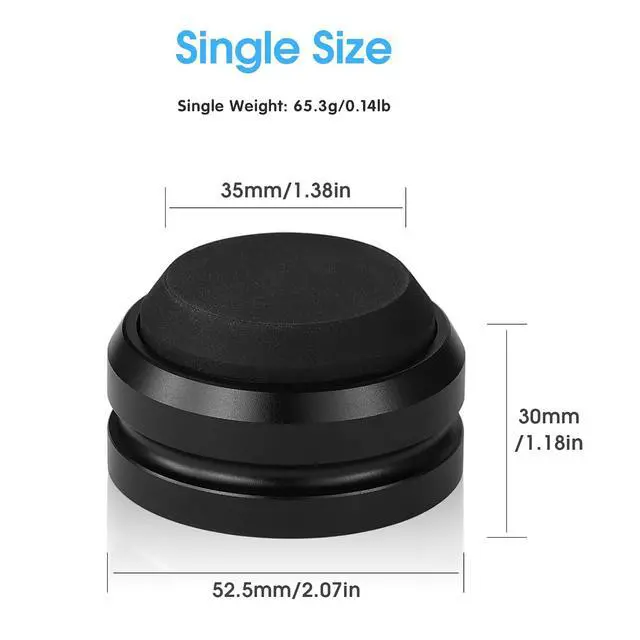 Alt view image 6 of 7 - 4PCS HiFi Speakers Isolation Stand Feet Amplifier Pads DAC CD Players Base