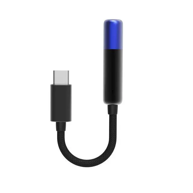 Main image of UA MINI USB C DAC with LED Light Audio Cables High Resolution 3.5mm Female to Type C Male Lossless Headphone Amplifier for Smartphones/PC/Laptops/Players (New Upgraded, Blue)