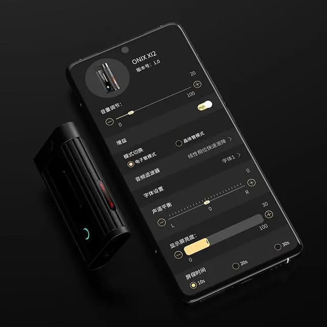 Alt view image 7 of 7 - Onix XI2 DAC Beta Protable Headphone Amplifier with Dedicated Tube Outpu, with Leather Case