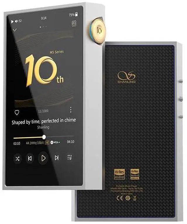 Main image of Hi-Res Audio Player, M5 Ultra 10th Protable Music Player AK4191EQ+AK4499EX DAC,MTouch 4.0 OS,1100mW@32 WiFi DLNA AirPlay,4.7" Screen,Bluetooth 5.2 Support DSD512 & 768kHz/32bit