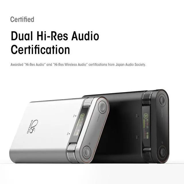 Alt view image 7 of 7 - H2 2in1 Audio Player/Portable DAC, Desktop Headphone Amp,Bluetooth 5.0/LDAC,10.5Hours+ for Music Time,HiFi Res Certificated,Anodized Aluminum with LED Lights,Up to 2TB Capacity